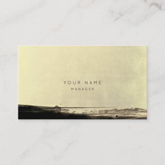 Carte de rendez-vous Abstraite Black Gold Jaune (Devant)