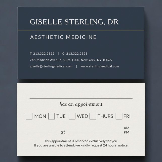Carte De Rendez-vous Aesthetic Doctor Office Appointment Reminder (Créateur téléchargé)