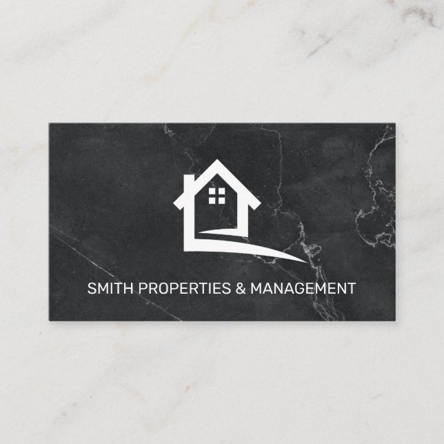 Carte De Rendez-vous Agent immobilier | Gestion des propriétés | Marbre (Devant)
