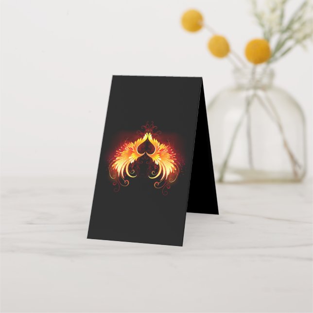 Carte De Rendez-vous Angel Fire Heart with Wings (Dos)