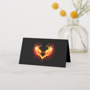 Carte De Rendez-vous Angel Fire Heart with Wings