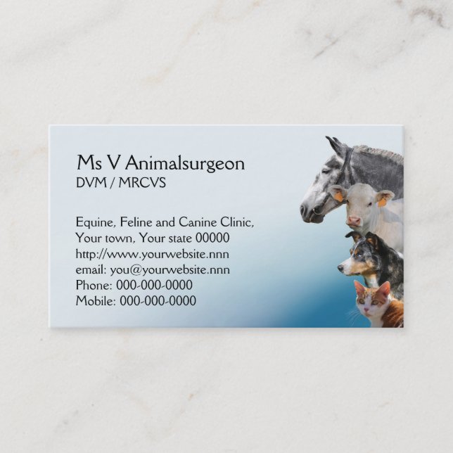 Carte De Rendez-vous Animal vet appointment (Devant)
