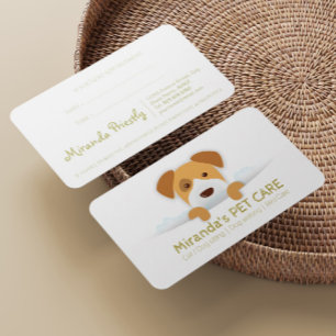 Carte De Rendez-vous Animaux de compagnie assis Bain et Grooming Salon 
