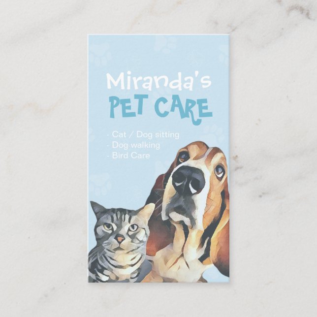 Carte De Rendez-vous Animaux de compagnie assis Bain et Grooming Salon  (Devant)