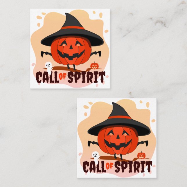 Carte De Rendez-vous Appel de l'Esprit d'Halloween (Devant / Derrière)