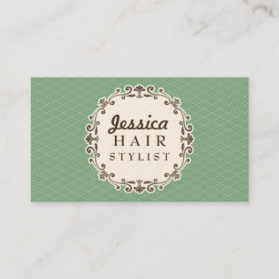 Carte de rendez-vous Aqua Motif Hair Styliste