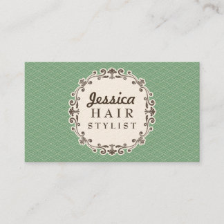 Carte de rendez-vous Aqua Motif Hair Styliste