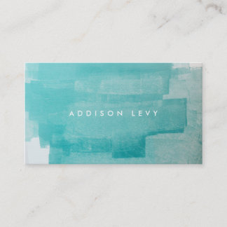 Carte De Rendez-vous Aqua Turquoise Grunge Peinture Perdue