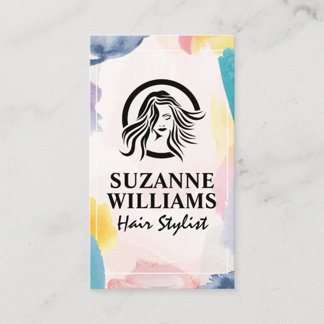 Carte De Rendez-vous Aquarelle Artistic Brush Strokes (Devant)