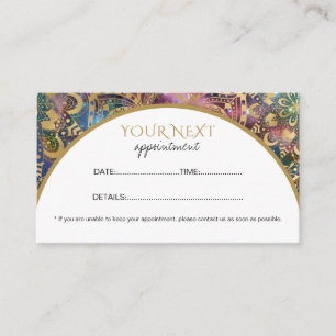 Carte De Rendez-vous Aquarelle dorée et mandala de nébuleuse