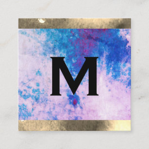 Carte De Rendez-vous Aquarelle Monogramme (carte de rendez-vous)