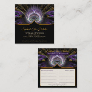 Carte De Rendez-vous Arbre Spirituel Violet Art Fractal Holistique