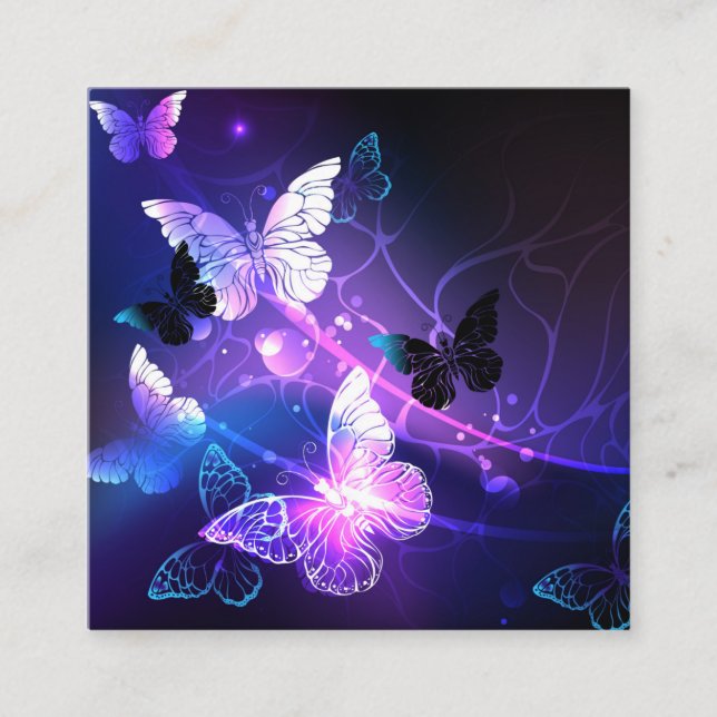 Carte De Rendez-vous Arrière - plan avec papillons de nuit (Devant)
