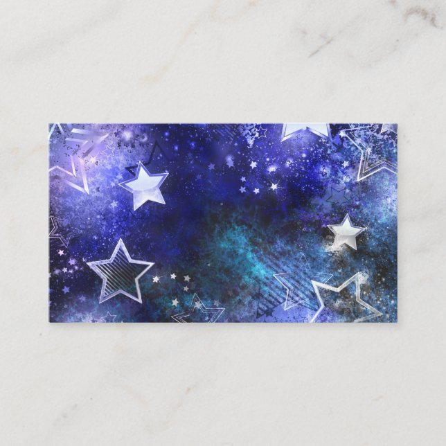 Carte De Rendez-vous Arrière - plan spatial avec étoiles (Devant)