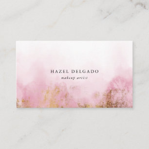 Carte De Rendez-vous Artiste branché de maquillage couleur or rose