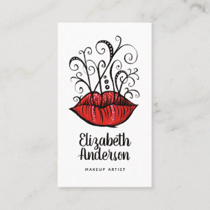 Carte De Rendez-vous Artiste de maquillage gothique style tatouage à lè