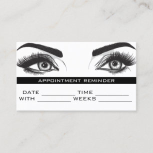 Carte de rendez-vous au salon Brows & Lashes Micro