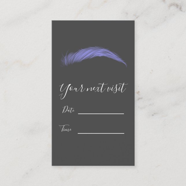 Carte de rendez-vous au salon Brows Microblading (Devant)
