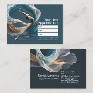 Carte De Rendez-vous Avion Air Yoga Instructeur Pilates Fitness