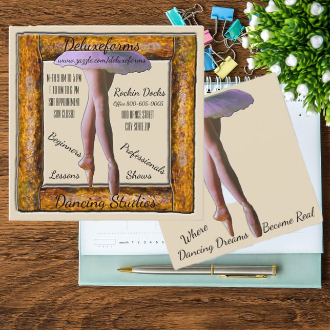 Carte De Rendez-vous Ballet Dance Wood (Créateur téléchargé)