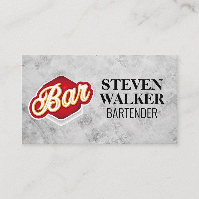 Carte De Rendez-vous Bar Logo | Restaurant Industry (Devant)