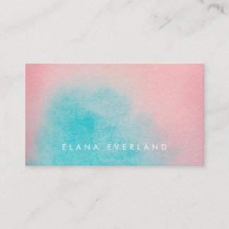 Carte De Rendez-vous Belle aquarelle rose aqua