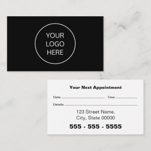 Carte de rendez-vous Black White