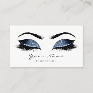 Carte De Rendez-vous Bleu Marine Maquillage Artiste Lashes Beauty Studi