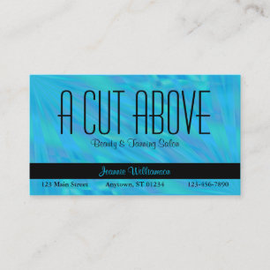 Carte De Rendez-vous Blue Abstract Design Beauty Salon