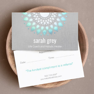 Carte De Rendez-vous Blue Lotus Floral Holistic Health Nomination