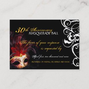 Carte De Rendez-vous Boule de mascarade - mini cartes- de réponse