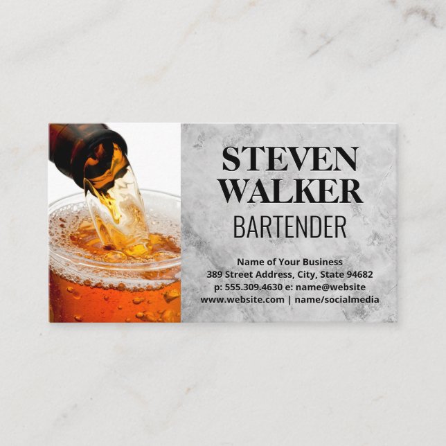 Carte De Rendez-vous Bouteille de bière pour (Devant)