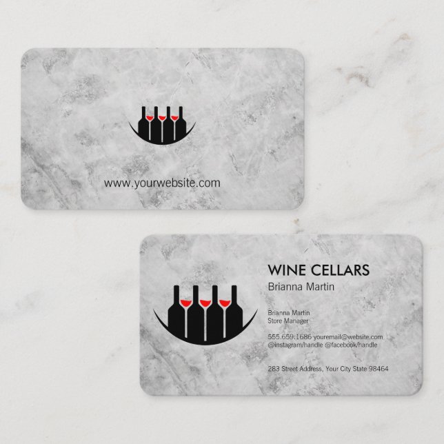 Carte De Rendez-vous Bouteilles de Vin | Restaurant du Vignoble  (Devant / Derrière)