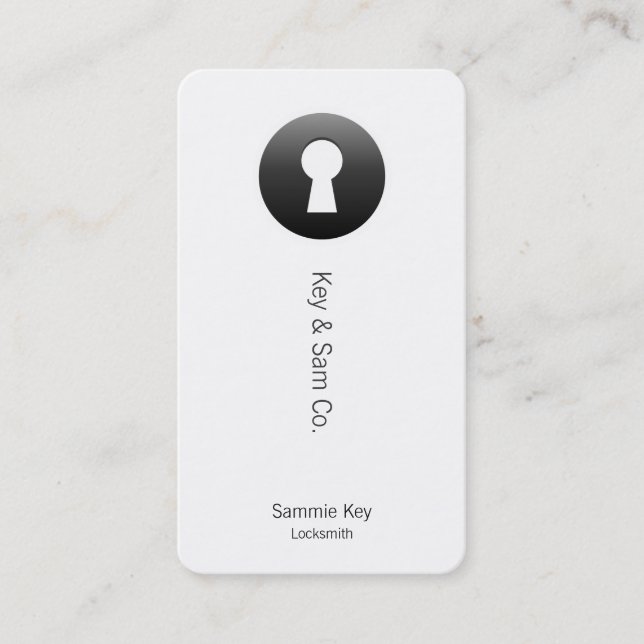 Carte De Rendez-vous Bouton de trou de la serrure (Devant)