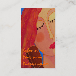 Carte De Rendez-vous Brossant Ses Cheveux