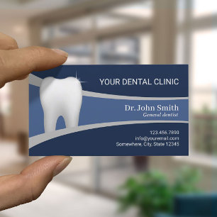 Carte De Rendez-vous Bureau dentaire Professionnel Dentiste Marine Bleu