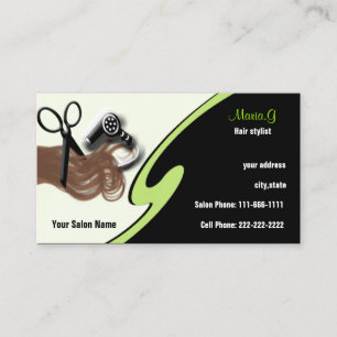 Carte De Rendez-vous Businesscards de salon de coiffure