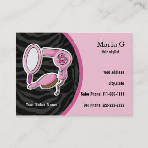 Carte De Rendez-vous Businesscards roses de salon de coiffure
