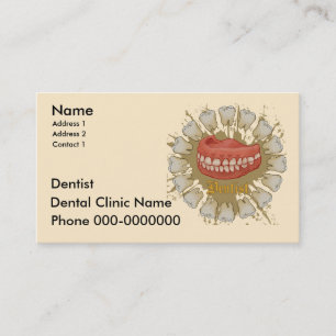 Carte De Rendez-vous Caducée de dentiste