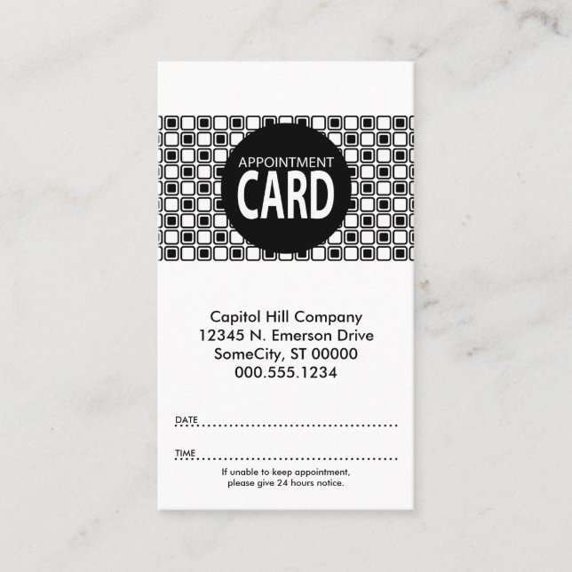 carte de rendez-vous carrés (Devant)