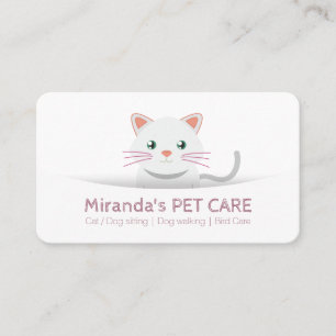 Carte De Rendez-vous Cartoon mignonne Chat Soins pour animaux de compag