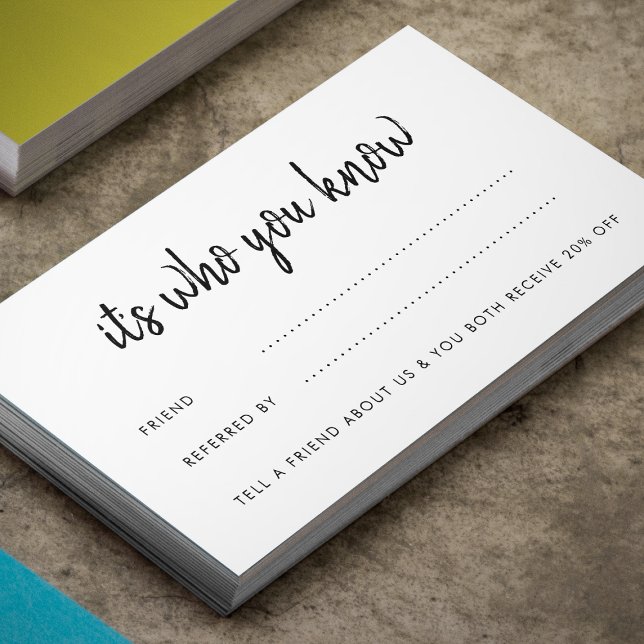 Carte De Rendez-vous C'est qui vous connaissez Business Logo Referral C (Créateur téléchargé)