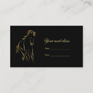 Carte De Rendez-vous Cheval en or