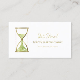 Carte De Rendez-vous Chic Green Parties scintillant Hourglass Salon Ren