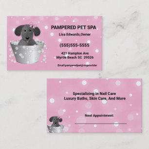 Carte De Rendez-vous Chien Grooming Chien Spa