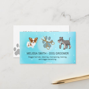 Carte De Rendez-vous Chiens mignons   Ciseaux   Chien Paw