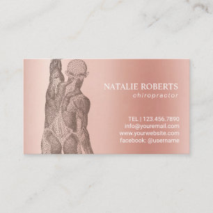 Carte De Rendez-vous Chiropractor Massage Therapy Rose Gold