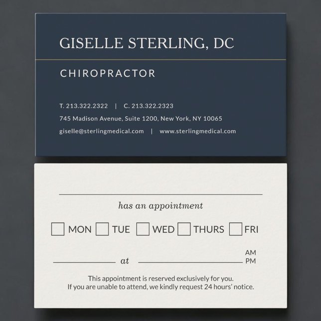 Carte De Rendez-vous Chiropractor Office Appointment Reminder (Créateur téléchargé)