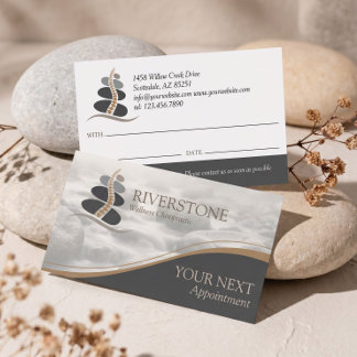 Carte De Rendez-vous Chiropraticien élégant holistique Riverstone Spine