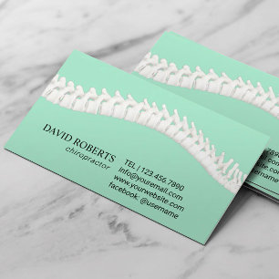 Carte De Rendez-vous Chiropratique Chiropraticien Thérapeute Mint